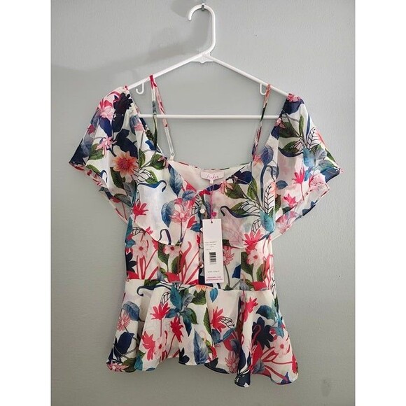 Parker NYC Cold Shoulder S top NWT - Picture 4 of 6